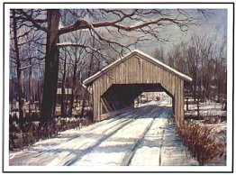The Fairfax Covered Bridge in Winter