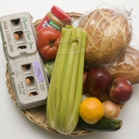 food items in a basket